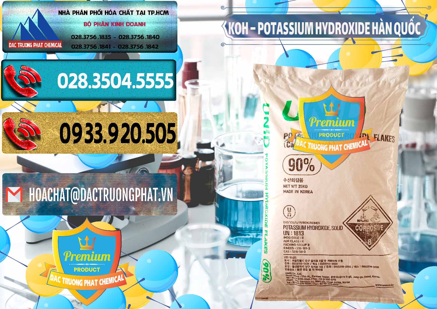 Nơi kinh doanh và bán KOH ( 90%) – Potassium Hydroxide Unid Hàn Quốc Korea - 0090 - Nhà cung cấp & phân phối hóa chất tại TP.HCM - hoachatdetnhuom.com