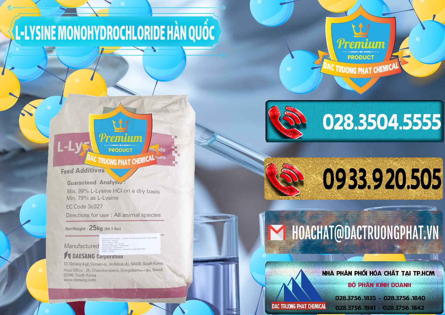 Nơi nhập khẩu & bán L-Lysine Monohydrochloride Feed Grade Sewon Hàn Quốc Korea - 0302 - Đơn vị chuyên kinh doanh _ cung cấp hóa chất tại TP.HCM - hoachatdetnhuom.com
