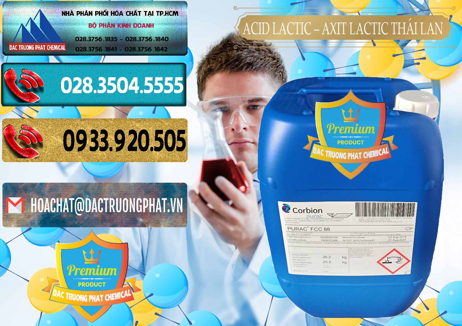 Đơn vị cung ứng - bán Acid Lactic – Axit Lactic Thái Lan Purac FCC 88 - 0012 - Đơn vị cung cấp - nhập khẩu hóa chất tại TP.HCM - hoachatdetnhuom.com