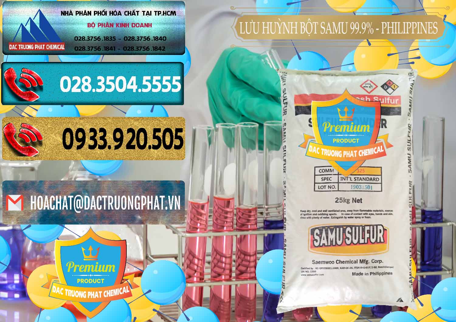 Công ty cung cấp ( bán ) Lưu huỳnh Bột - Sulfur Powder Samu Philippines - 0201 - Cty chuyên cung cấp và kinh doanh hóa chất tại TP.HCM - hoachatdetnhuom.com