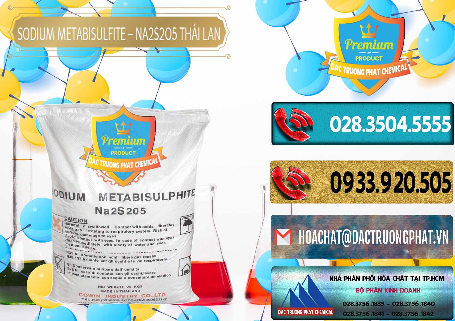 Cty chuyên bán _ cung ứng Sodium Metabisulfite - NA2S2O5 Thái Lan Cowin - 0145 - Đơn vị chuyên cung cấp - kinh doanh hóa chất tại TP.HCM - hoachatdetnhuom.com
