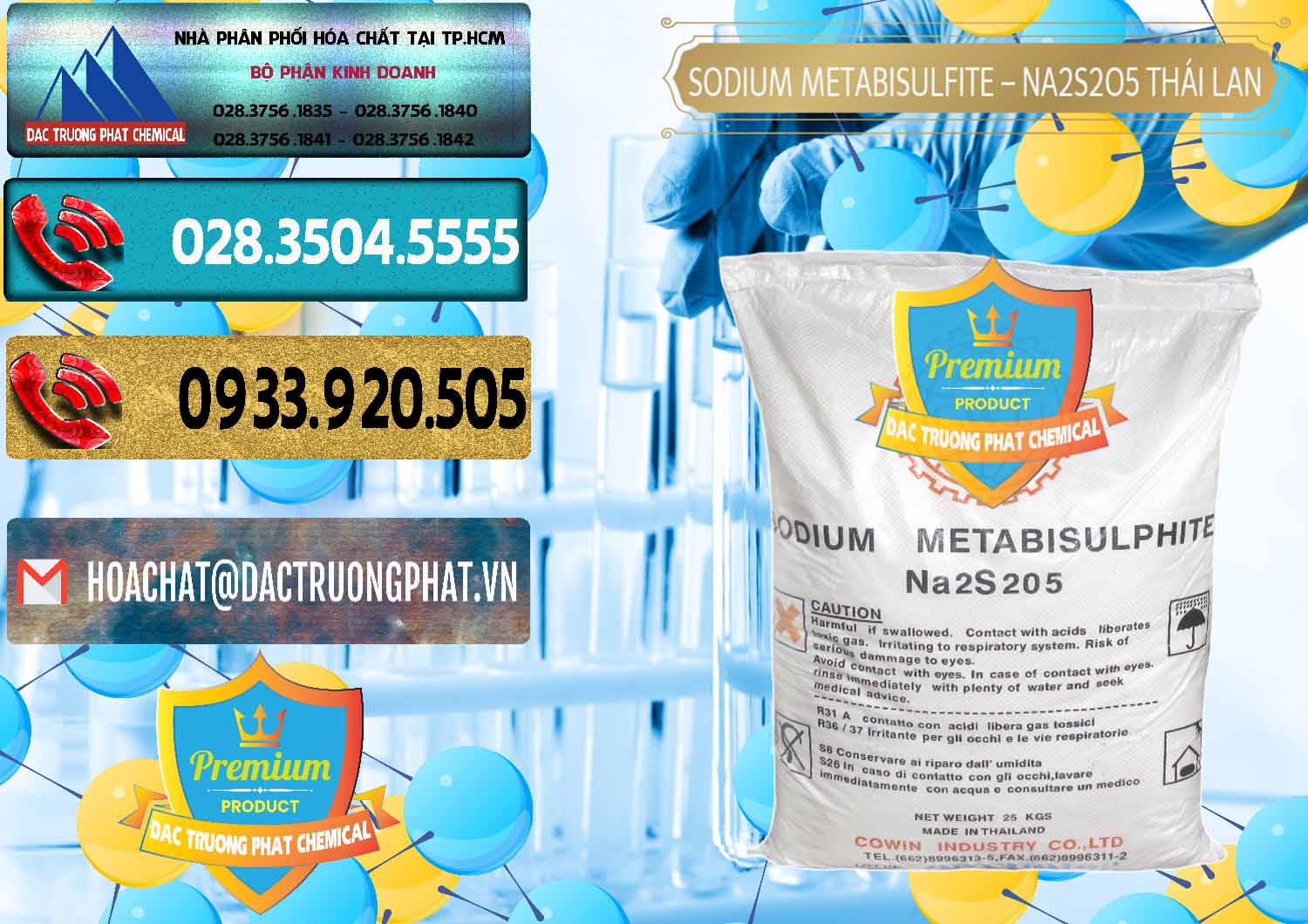 Nơi chuyên bán & phân phối Sodium Metabisulfite - NA2S2O5 Thái Lan Cowin - 0145 - Nơi cung cấp _ phân phối hóa chất tại TP.HCM - hoachatdetnhuom.com