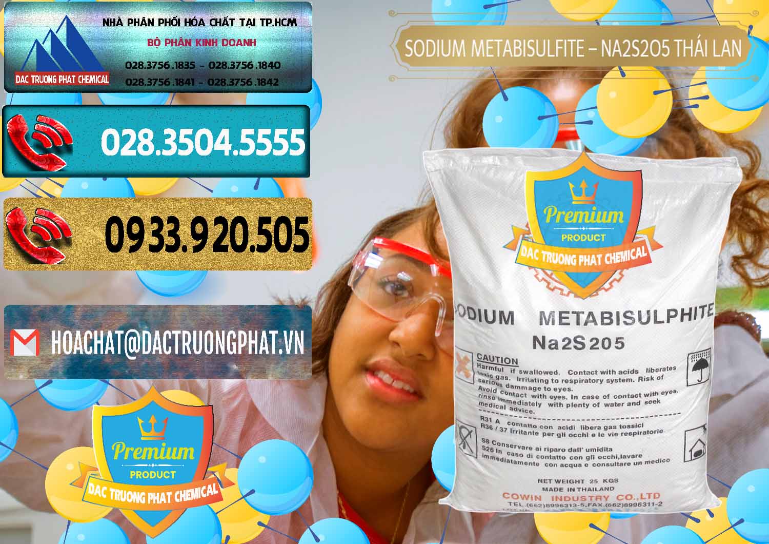 Công ty chuyên bán - phân phối Sodium Metabisulfite - NA2S2O5 Thái Lan Cowin - 0145 - Đơn vị cung cấp & bán hóa chất tại TP.HCM - hoachatdetnhuom.com
