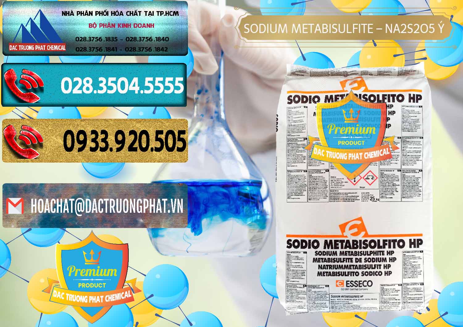 Cty chuyên bán ( phân phối ) Sodium Metabisulfite - NA2S2O5 Food Grade Esseco Ý Italy - 0146 - Đơn vị bán - cung cấp hóa chất tại TP.HCM - hoachatdetnhuom.com