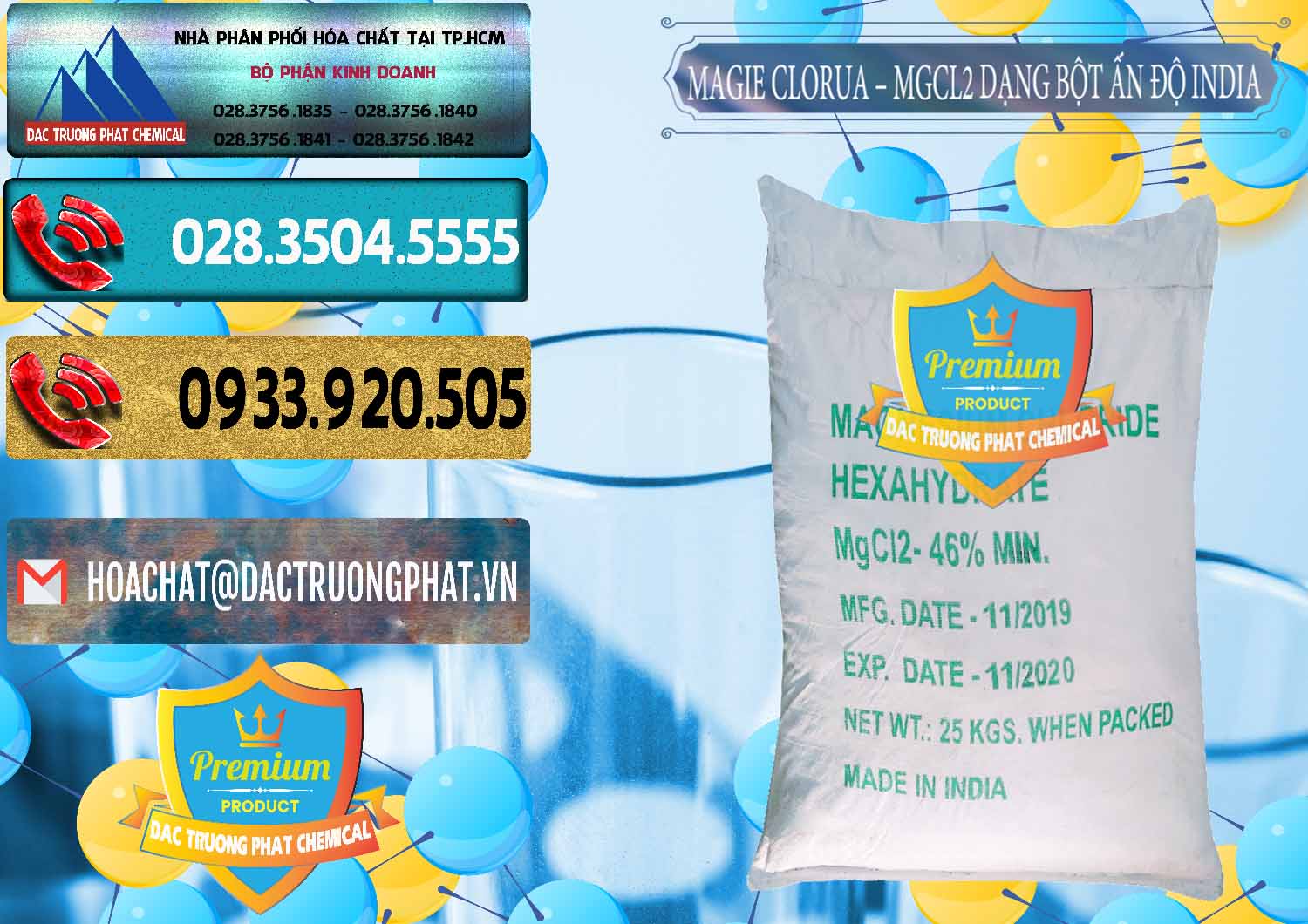 Nhập khẩu và bán Magie Clorua – MGCL2 96% Dạng Bột Ấn Độ India - 0206 - Đơn vị chuyên nhập khẩu và phân phối hóa chất tại TP.HCM - hoachatdetnhuom.com