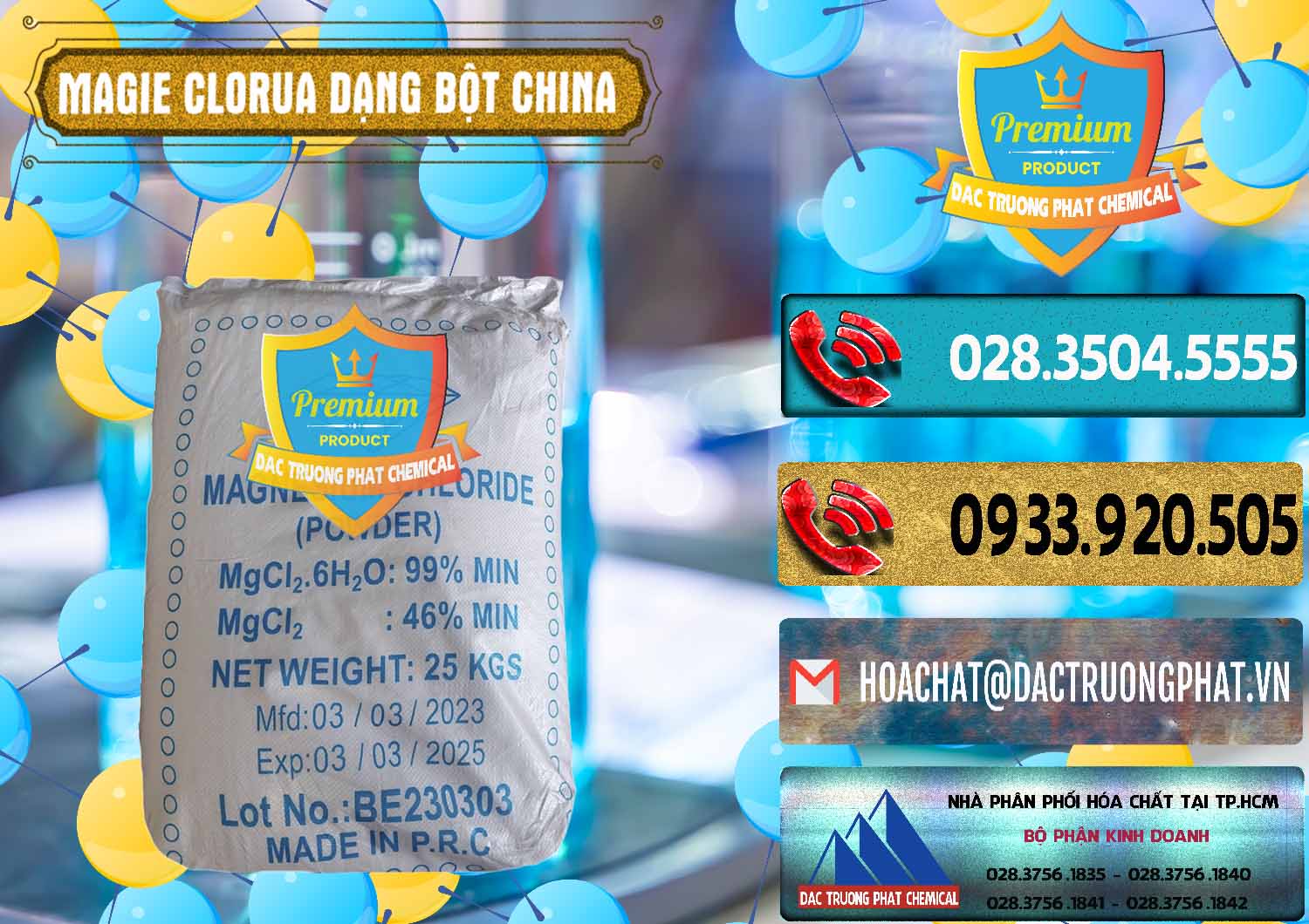 Công ty bán & cung cấp Magie Clorua – MGCL2 96% Dạng Bột Logo Kim Cương Trung Quốc China - 0387 - Đơn vị chuyên phân phối & bán hóa chất tại TP.HCM - hoachatdetnhuom.com