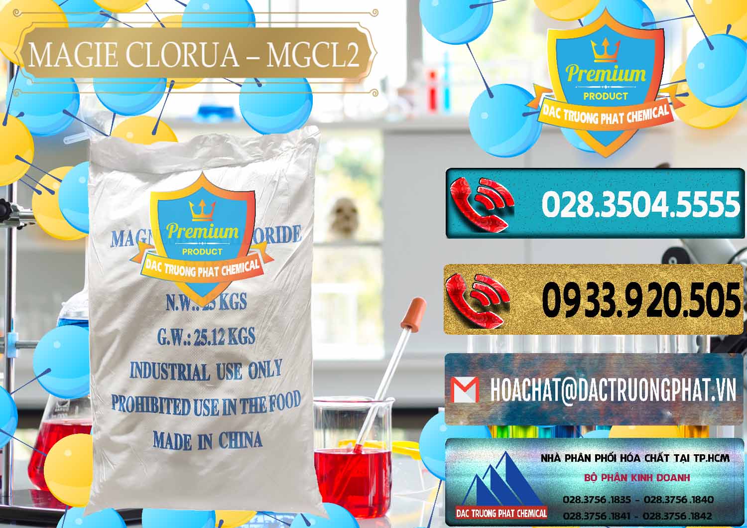 Nơi chuyên bán _ cung cấp Magie Clorua – MGCL2 96% Dạng Vảy Trung Quốc China - 0091 - Công ty chuyên kinh doanh ( phân phối ) hóa chất tại TP.HCM - hoachatdetnhuom.com