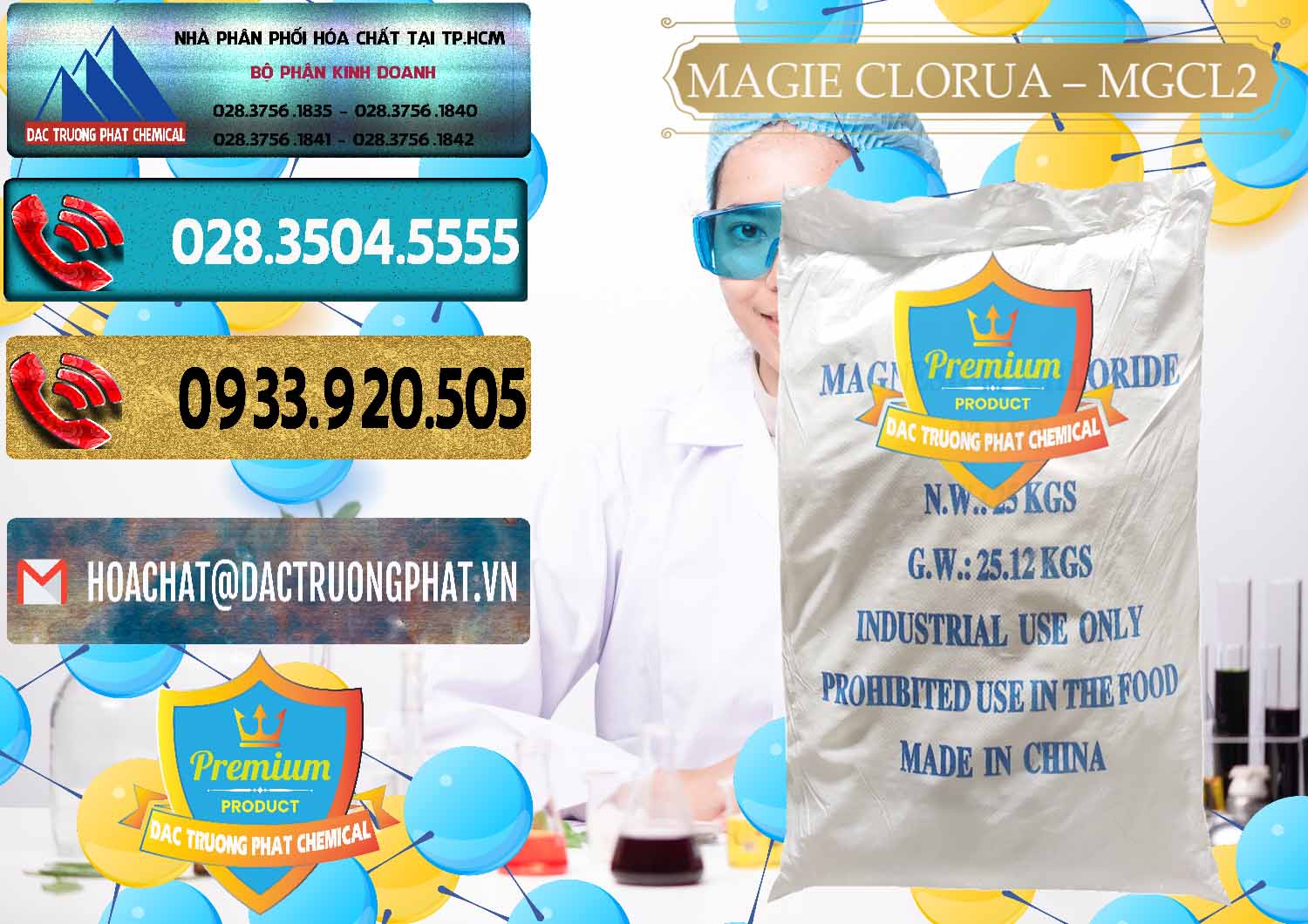 Cty cung ứng _ bán Magie Clorua – MGCL2 96% Dạng Vảy Trung Quốc China - 0091 - Đơn vị phân phối & bán hóa chất tại TP.HCM - hoachatdetnhuom.com