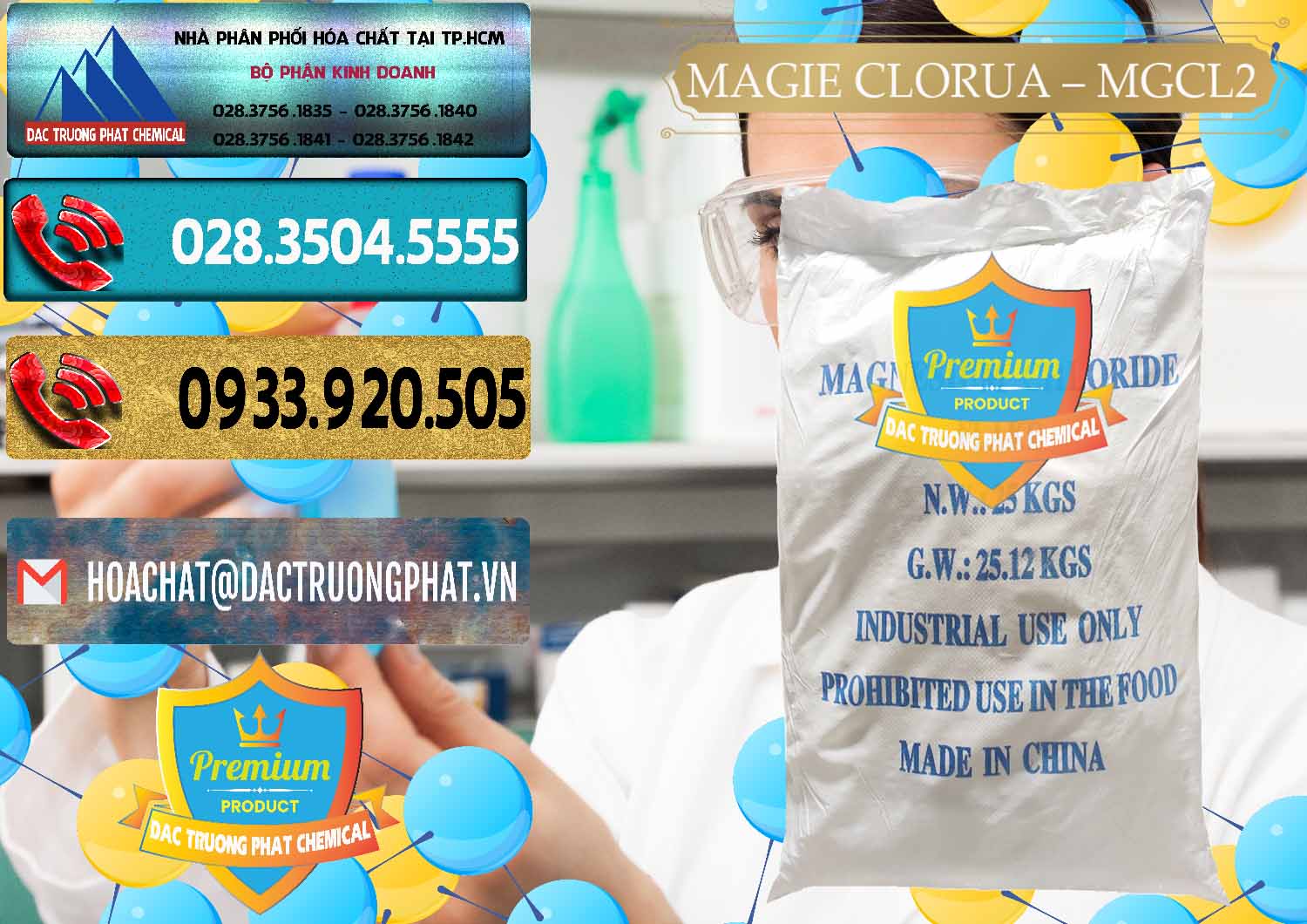 Cty chuyên nhập khẩu - bán Magie Clorua – MGCL2 96% Dạng Vảy Trung Quốc China - 0091 - Chuyên cung cấp _ bán hóa chất tại TP.HCM - hoachatdetnhuom.com