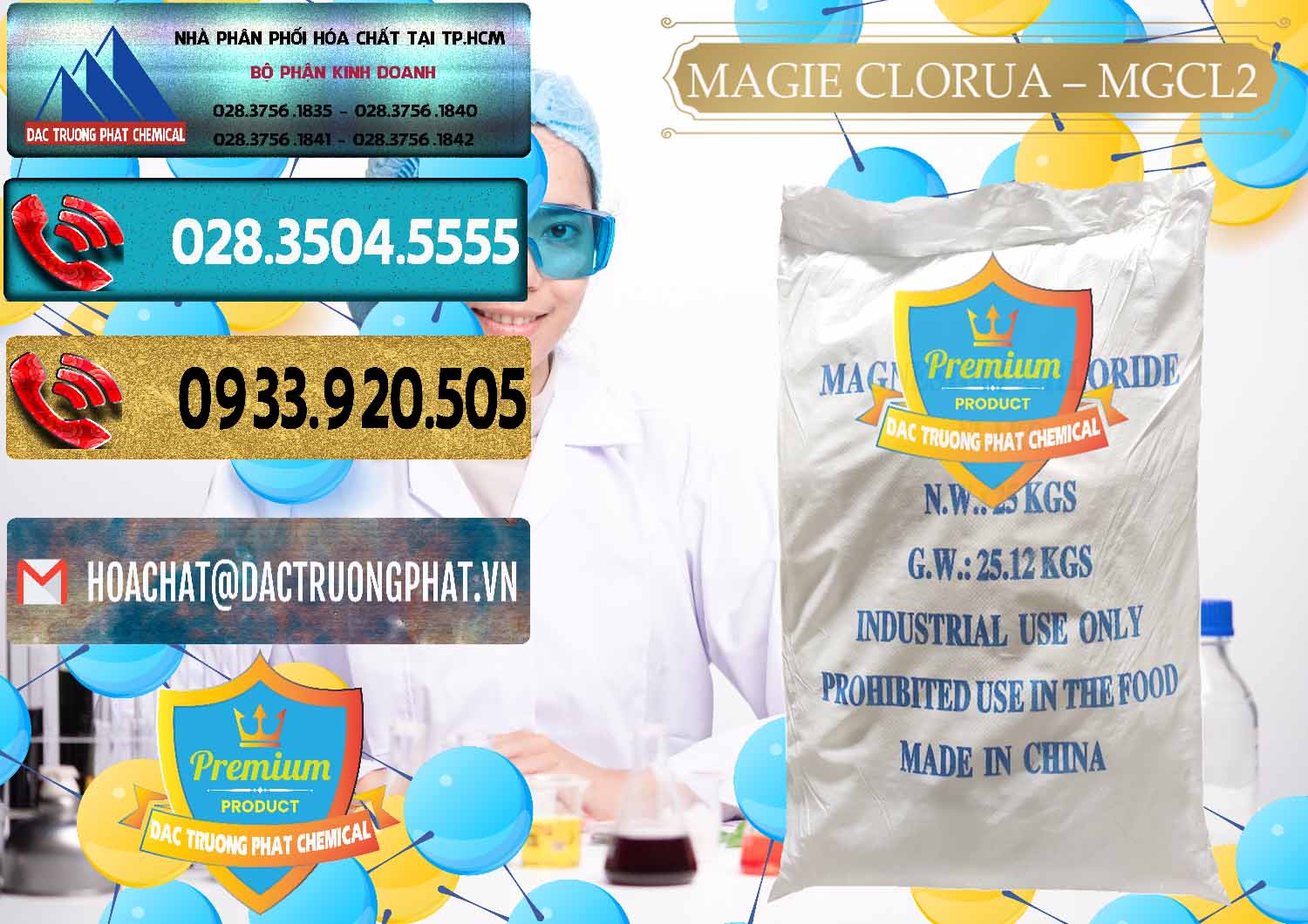 Nơi chuyên phân phối & bán Magie Clorua – MGCL2 96% Dạng Vảy Trung Quốc China - 0091 - Cty chuyên cung cấp và bán hóa chất tại TP.HCM - hoachatdetnhuom.com