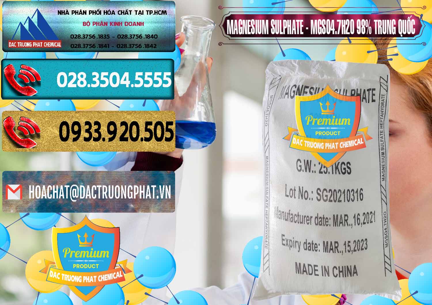 Nhà cung ứng và bán MGSO4.7H2O – Magnesium Sulphate 98% Trung Quốc China - 0229 - Đơn vị chuyên phân phối và nhập khẩu hóa chất tại TP.HCM - hoachatdetnhuom.com