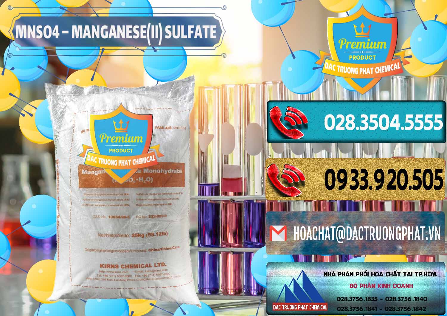 Công ty chuyên kinh doanh _ bán MNSO4 – Manganese (II) Sulfate Kirns Trung Quốc China - 0095 - Công ty cung cấp ( phân phối ) hóa chất tại TP.HCM - hoachatdetnhuom.com