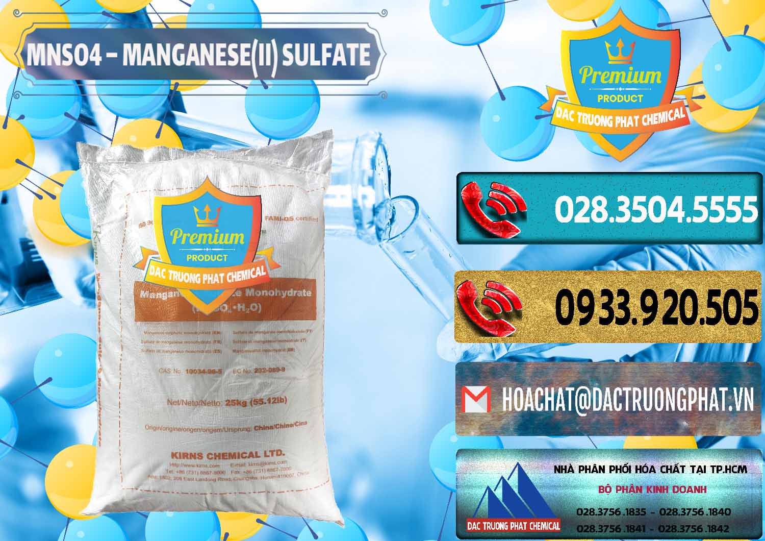 Công ty bán & cung cấp MNSO4 – Manganese (II) Sulfate Kirns Trung Quốc China - 0095 - Cty bán và cung cấp hóa chất tại TP.HCM - hoachatdetnhuom.com