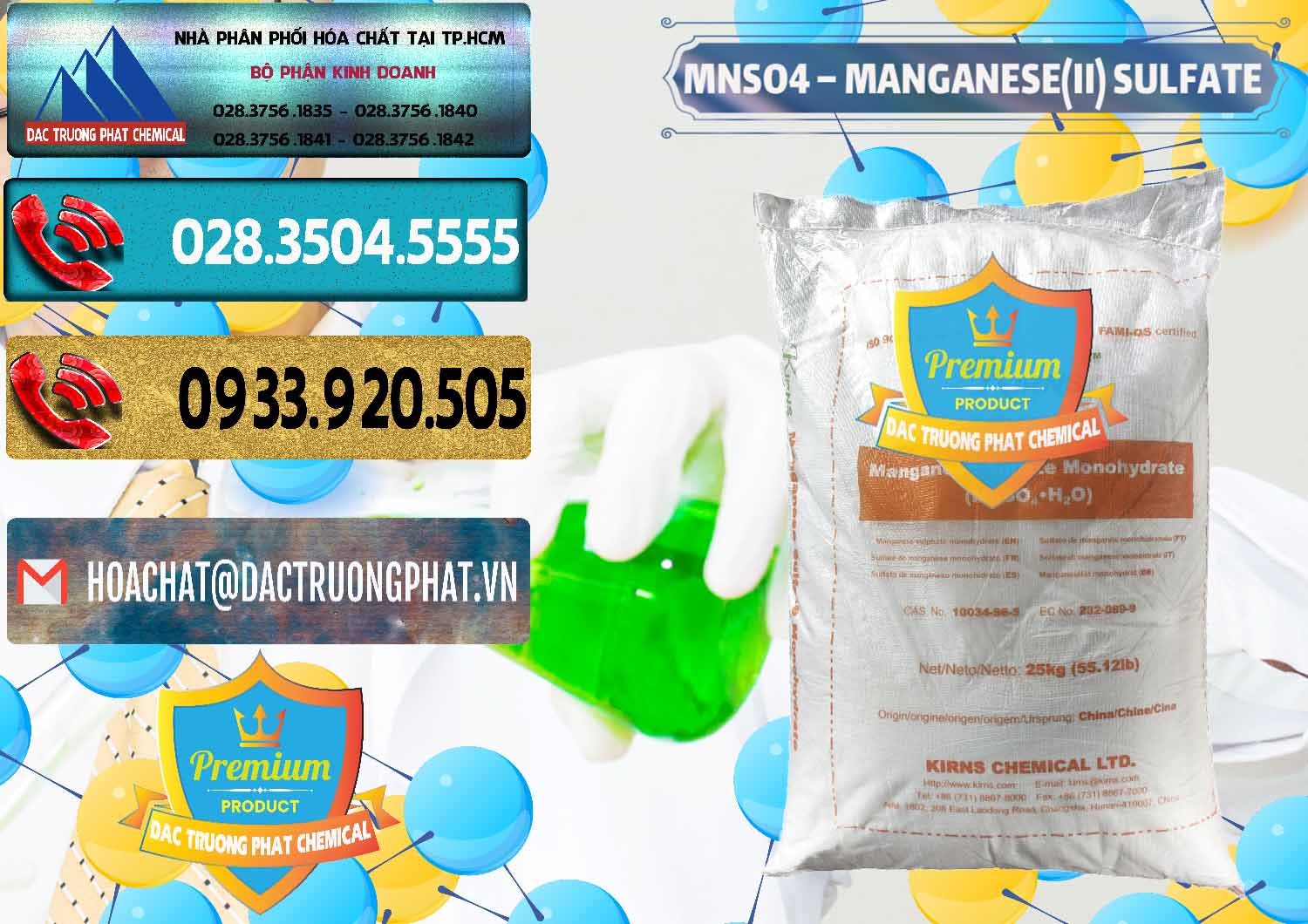 Chuyên bán và cung ứng MNSO4 – Manganese (II) Sulfate Kirns Trung Quốc China - 0095 - Đơn vị cung cấp _ kinh doanh hóa chất tại TP.HCM - hoachatdetnhuom.com