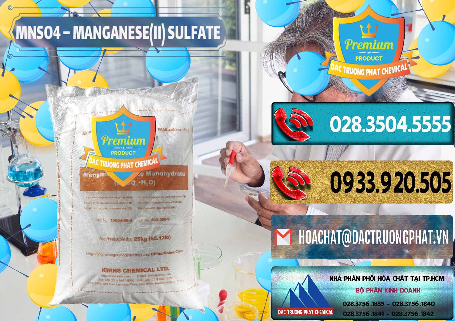 Nơi cung ứng và bán MNSO4 – Manganese (II) Sulfate Kirns Trung Quốc China - 0095 - Cty chuyên cung cấp & kinh doanh hóa chất tại TP.HCM - hoachatdetnhuom.com