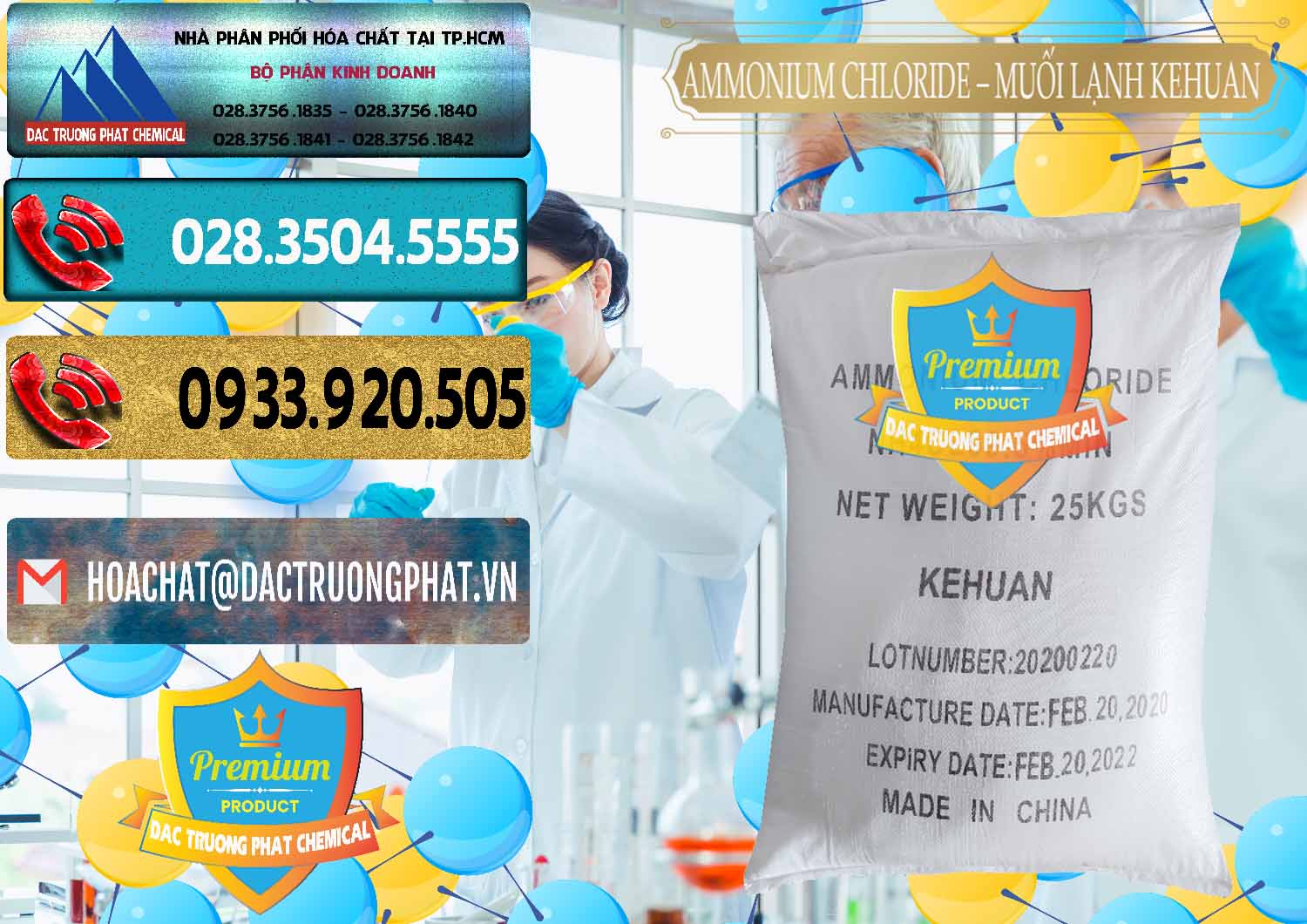 Bán & phân phối Ammonium Chloride – NH4CL Muối Lạnh Kehuan Trung Quốc China - 0022 - Đơn vị cung cấp - phân phối hóa chất tại TP.HCM - hoachatdetnhuom.com