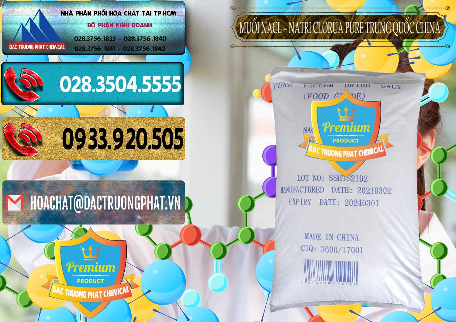 Nơi chuyên nhập khẩu và bán Muối NaCL – Sodium Chloride Pure Trung Quốc China - 0230 - Nhà nhập khẩu và cung cấp hóa chất tại TP.HCM - hoachatdetnhuom.com