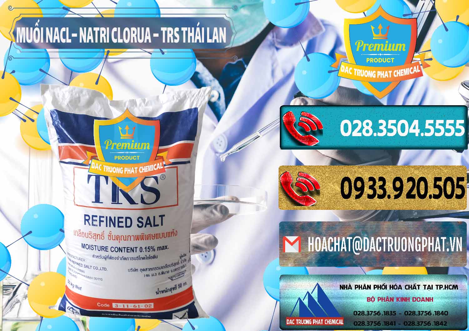 Cty bán _ cung ứng Muối NaCL – Sodium Chloride TRS Thái Lan - 0096 - Cty chuyên phân phối và cung ứng hóa chất tại TP.HCM - hoachatdetnhuom.com