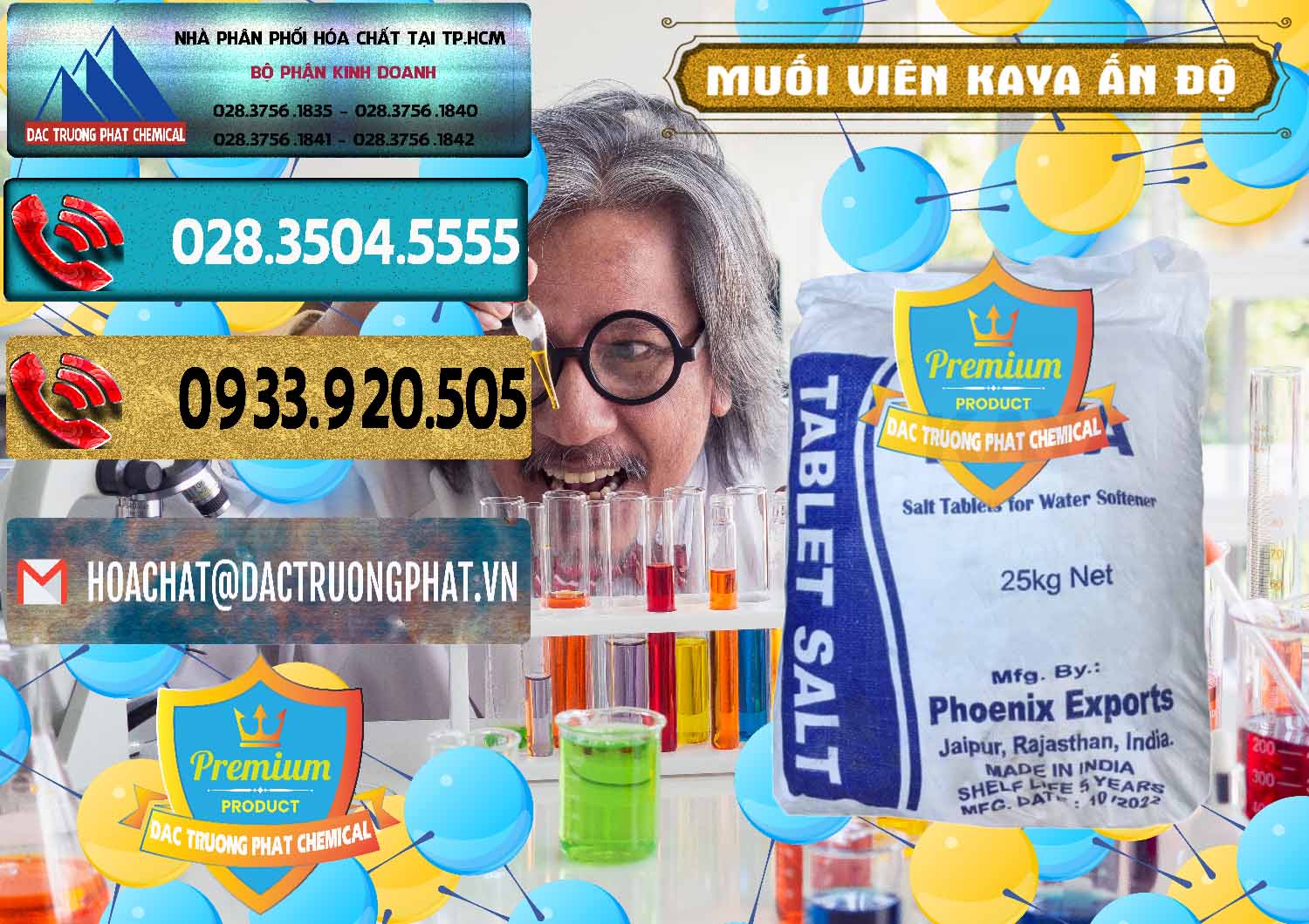 Nhà nhập khẩu & bán Muối NaCL – Sodium Chloride Dạng Viên Tablets Kaya Ấn Độ India - 0368 - Cty phân phối ( kinh doanh ) hóa chất tại TP.HCM - hoachatdetnhuom.com