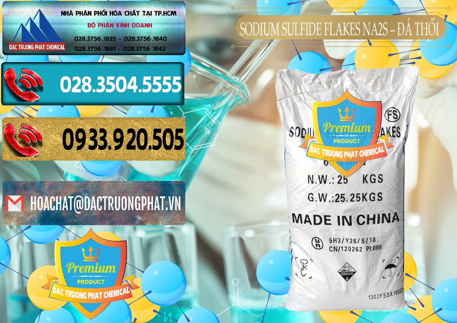 Cty chuyên cung ứng & bán Sodium Sulfide Flakes NA2S – Đá Thối Đỏ Trung Quốc China - 0150 - Nơi chuyên phân phối _ kinh doanh hóa chất tại TP.HCM - hoachatdetnhuom.com