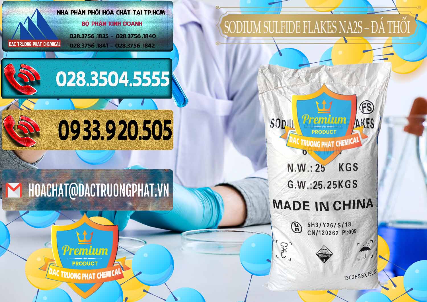 Nơi chuyên bán & cung cấp Sodium Sulfide Flakes NA2S – Đá Thối Đỏ Trung Quốc China - 0150 - Cty chuyên phân phối - kinh doanh hóa chất tại TP.HCM - hoachatdetnhuom.com
