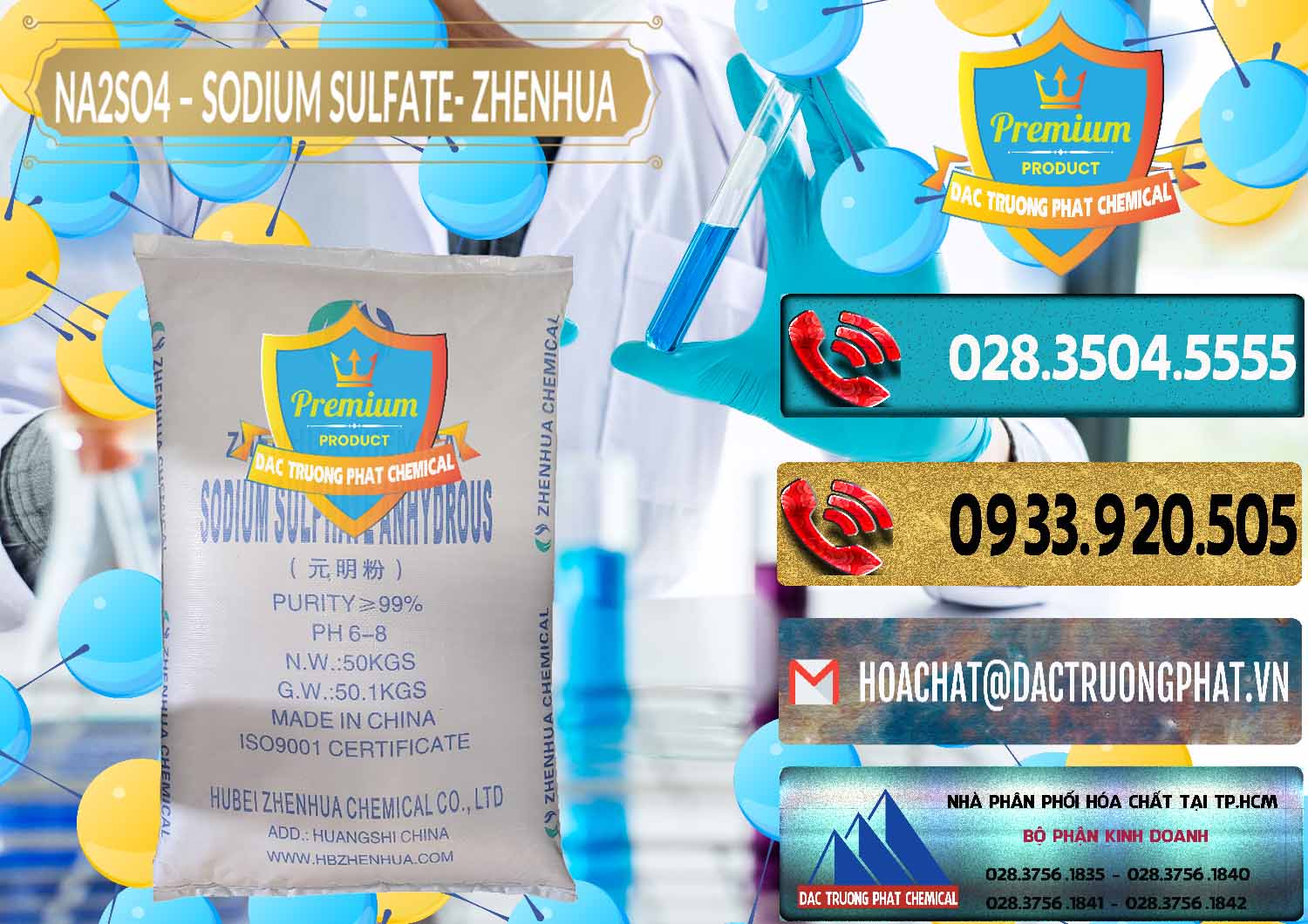 Nơi kinh doanh » bán Hóa Chất Công Nghiệp hóa chất Sunfat Sodium Powder › Sodium Sulfate Đơn vị chuyên phân phối ( bán ) Sodium Sulphate - Muối Sunfat Na2SO4 Zhenhua Trung Quốc China - 0101 - Chuyên nhập khẩu - phân phối hóa chất tại TP.HCM - hoachatdetnhuom.com