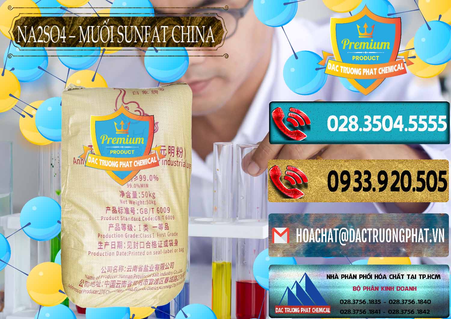 Đơn vị chuyên nhập khẩu _ bán Sodium Sulphate - Muối Sunfat Na2SO4 Logo Con Voi Trung Quốc China - 0409 - Cty chuyên cung cấp & bán hóa chất tại TP.HCM - hoachatdetnhuom.com