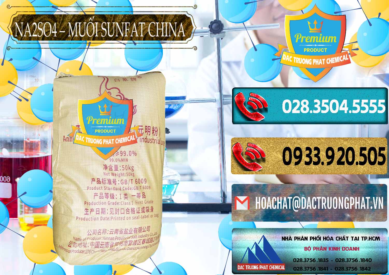 Chuyên cung ứng - bán Sodium Sulphate - Muối Sunfat Na2SO4 Logo Con Voi Trung Quốc China - 0409 - Chuyên cung cấp ( bán ) hóa chất tại TP.HCM - hoachatdetnhuom.com