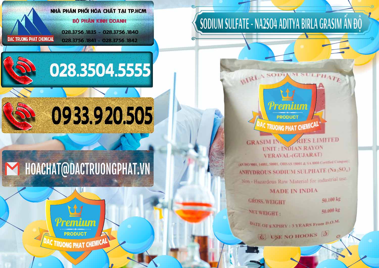 Cty phân phối ( bán ) Sodium Sulphate - Muối Sunfat Na2SO4 Grasim Ấn Độ India - 0356 - Nơi bán ( phân phối ) hóa chất tại TP.HCM - hoachatdetnhuom.com