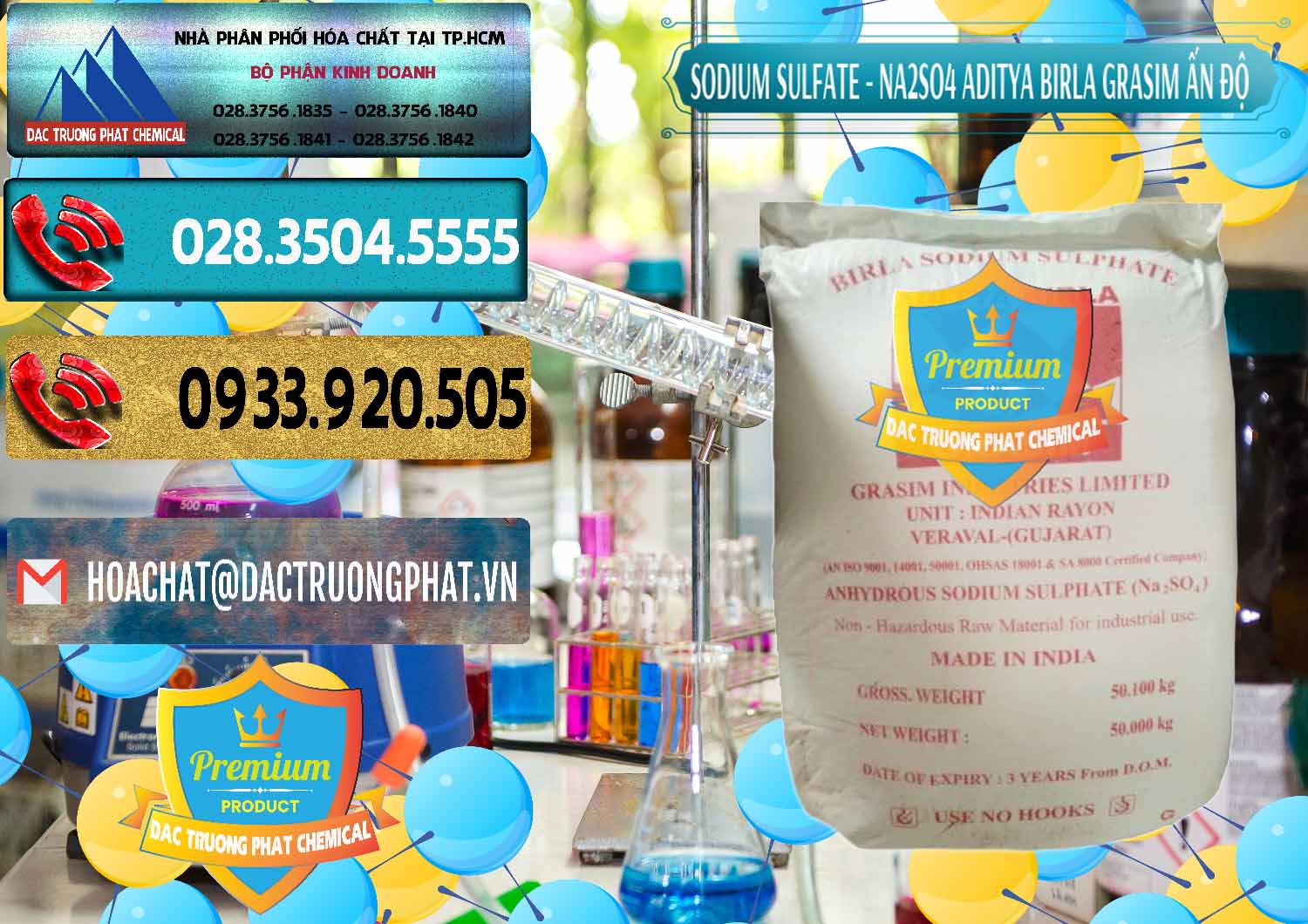 Nhà cung cấp _ bán Sodium Sulphate - Muối Sunfat Na2SO4 Grasim Ấn Độ India - 0356 - Đơn vị chuyên nhập khẩu - phân phối hóa chất tại TP.HCM - hoachatdetnhuom.com