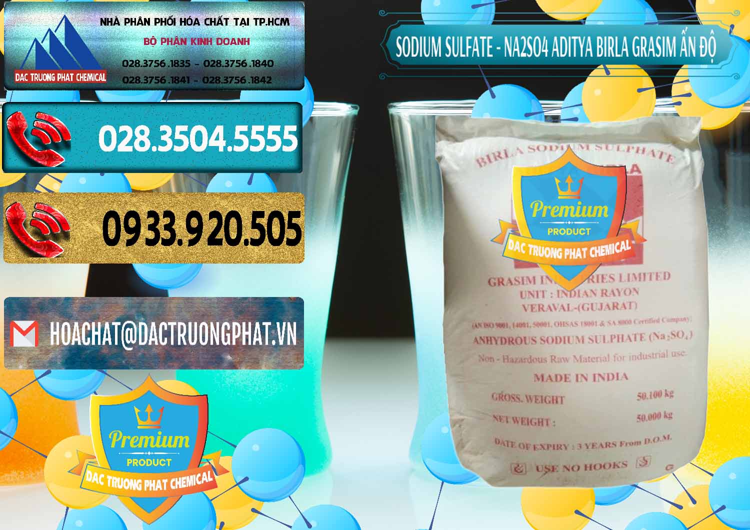Nơi chuyên phân phối & bán Sodium Sulphate - Muối Sunfat Na2SO4 Grasim Ấn Độ India - 0356 - Chuyên phân phối & bán hóa chất tại TP.HCM - hoachatdetnhuom.com