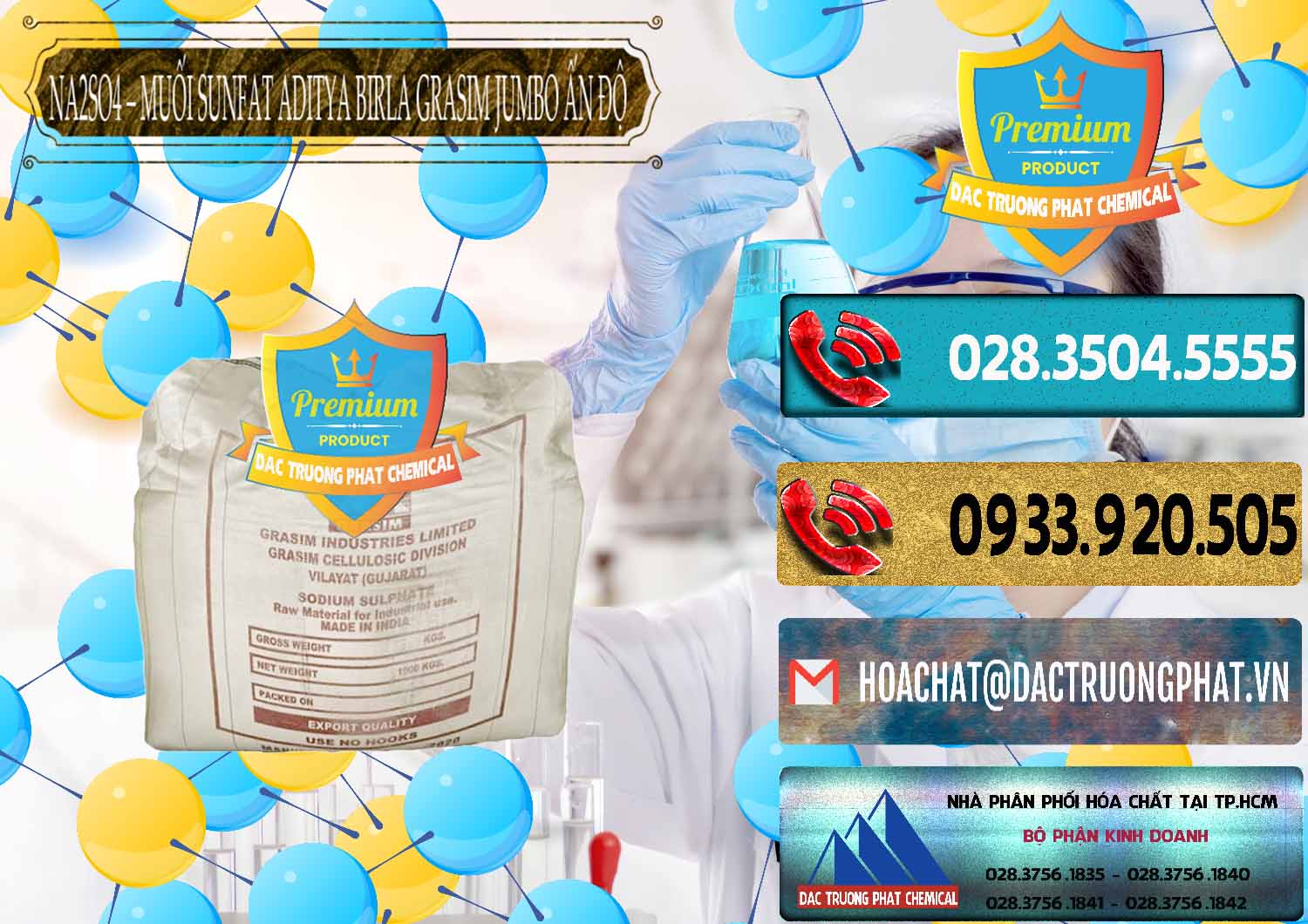 Nơi cung cấp & bán Sodium Sulphate - Muối Sunfat Na2SO4 Jumbo Bành Aditya Birla Grasim Ấn Độ India - 0357 - Nhà phân phối và bán hóa chất tại TP.HCM - hoachatdetnhuom.com