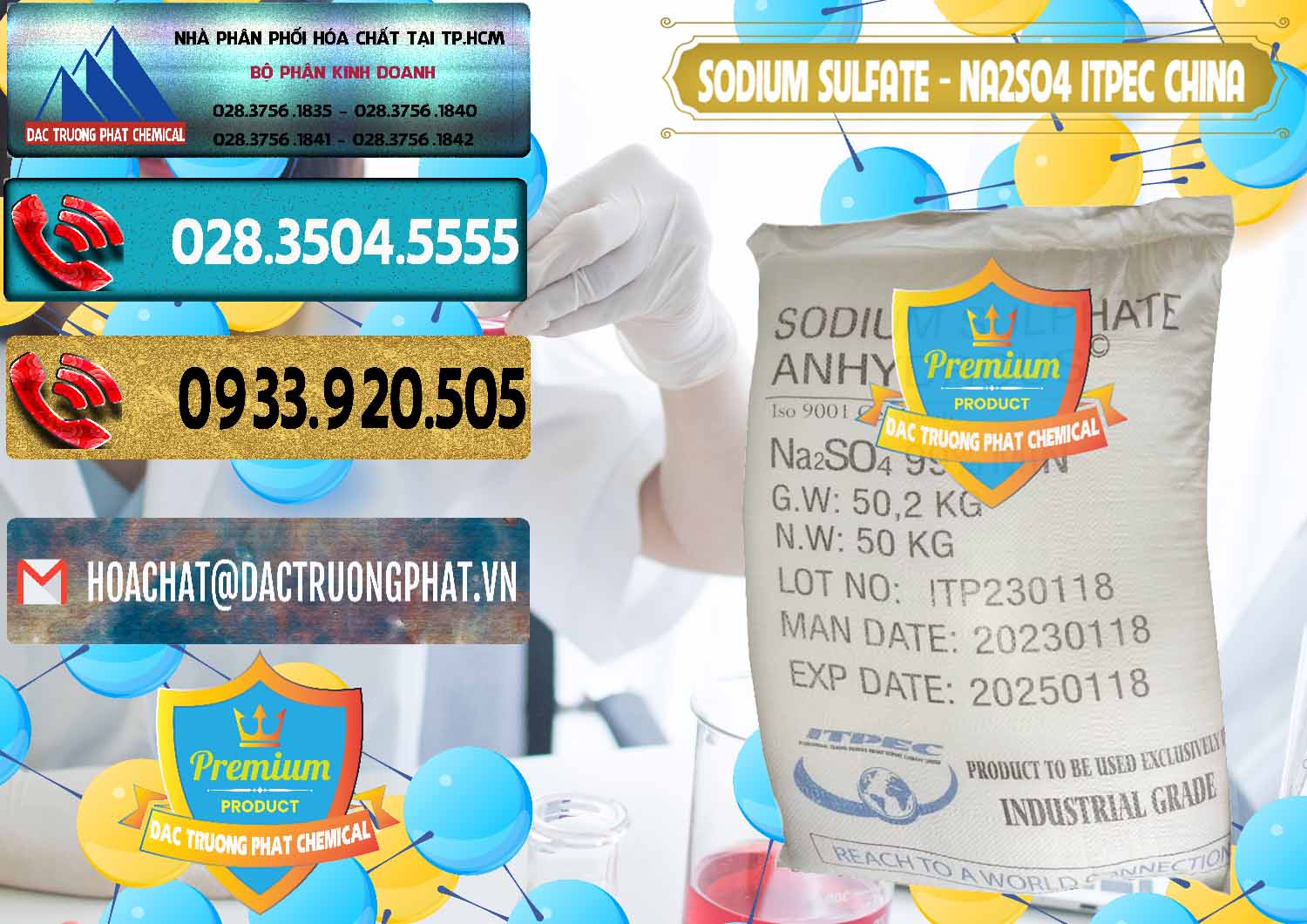 Công ty kinh doanh _ bán Sodium Sulphate - Muối Sunfat Na2SO4 ITPEC Trung Quốc China - 0340 - Đơn vị chuyên phân phối _ nhập khẩu hóa chất tại TP.HCM - hoachatdetnhuom.com