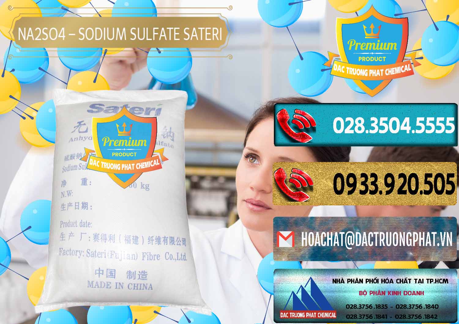 Nơi bán & phân phối Sodium Sulphate - Muối Sunfat Na2SO4 Sateri Trung Quốc China - 0100 - Nơi phân phối và cung cấp hóa chất tại TP.HCM - hoachatdetnhuom.com