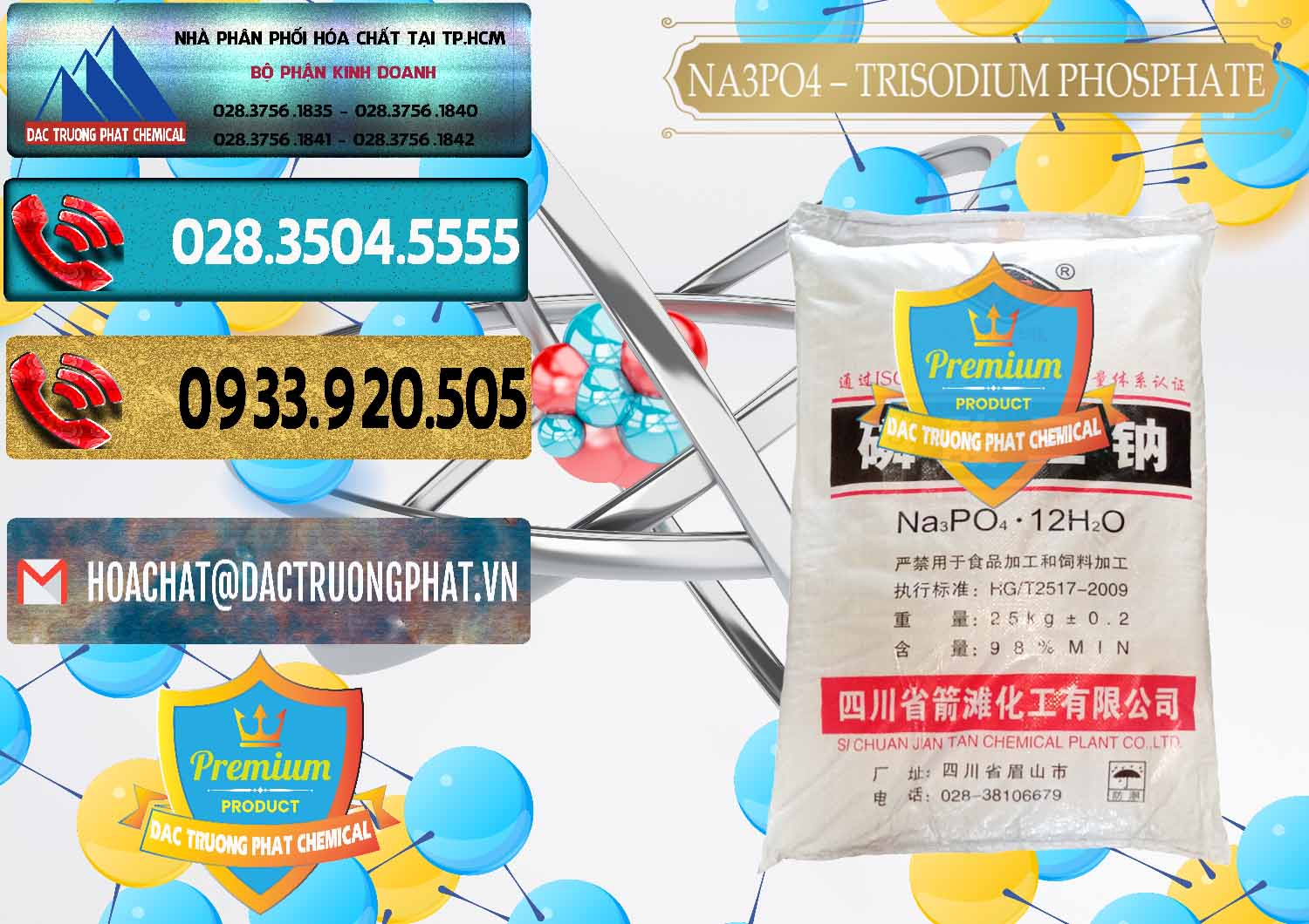 Nhập khẩu - bán Na3PO4 – Trisodium Phosphate Trung Quốc China JT - 0102 - Đơn vị cung cấp và bán hóa chất tại TP.HCM - hoachatdetnhuom.com