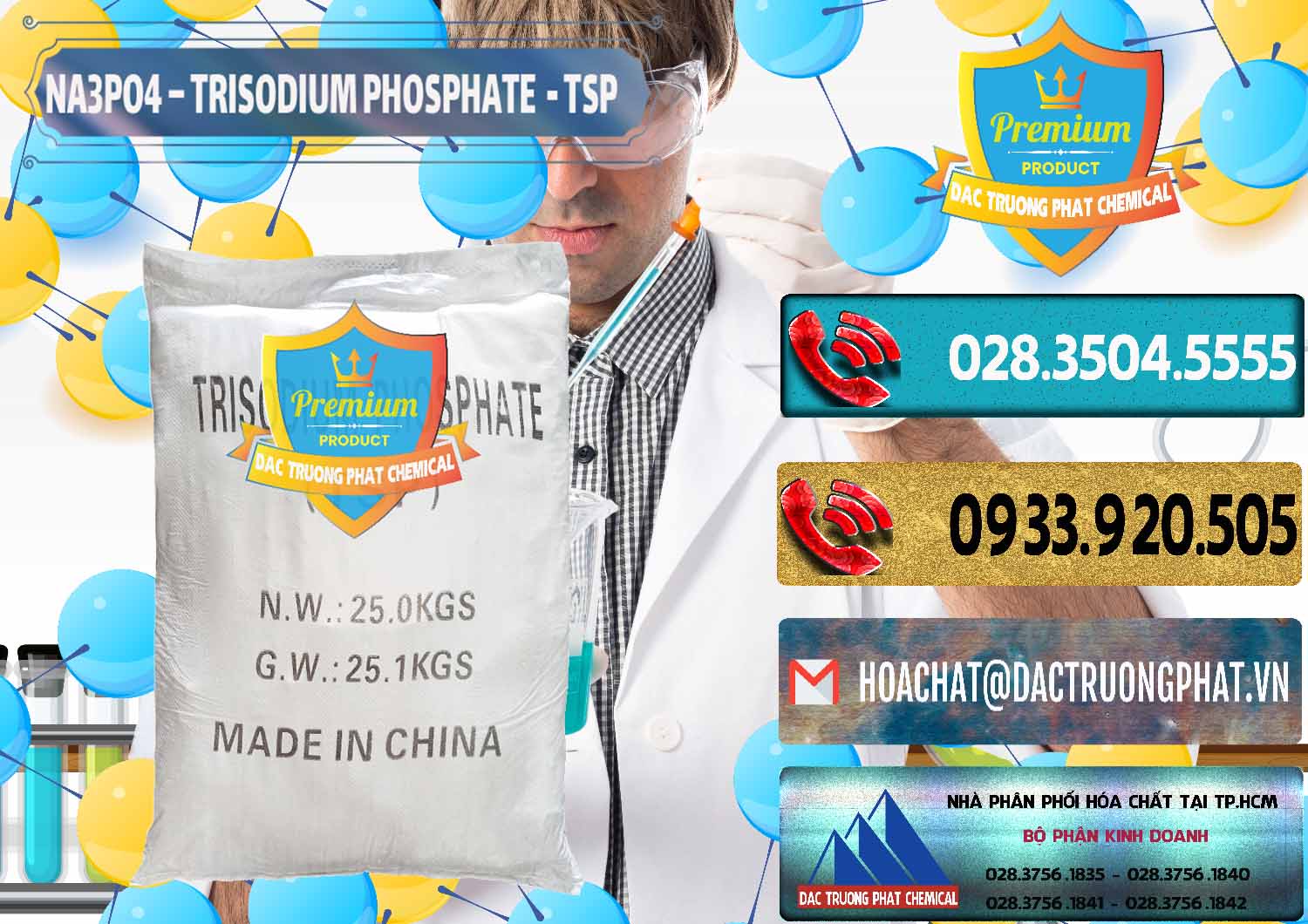 Nơi chuyên nhập khẩu - bán Na3PO4 – Trisodium Phosphate Trung Quốc China TSP - 0103 - Nơi cung cấp ( phân phối ) hóa chất tại TP.HCM - hoachatdetnhuom.com