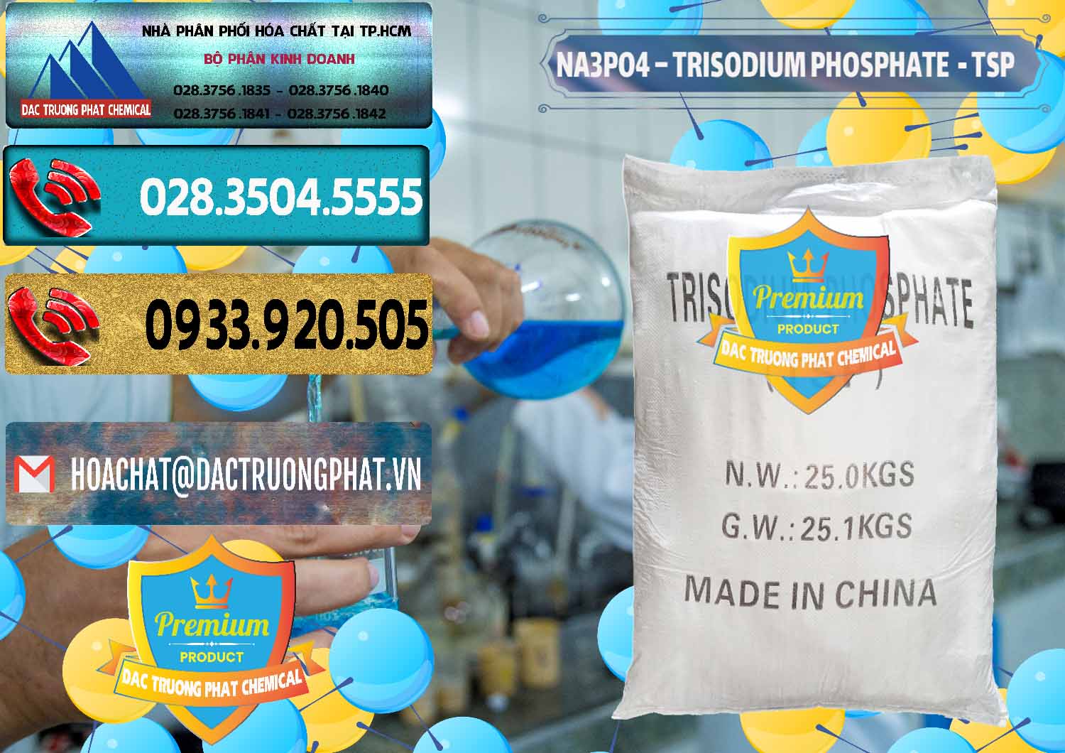 Cty bán - cung ứng Na3PO4 – Trisodium Phosphate Trung Quốc China TSP - 0103 - Nơi chuyên phân phối & cung ứng hóa chất tại TP.HCM - hoachatdetnhuom.com