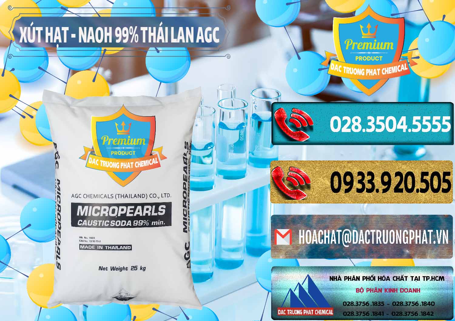 Cty phân phối _ bán Xút Hạt - NaOH Bột 99% AGC Thái Lan - 0168 - Phân phối và cung ứng hóa chất tại TP.HCM - hoachatdetnhuom.com