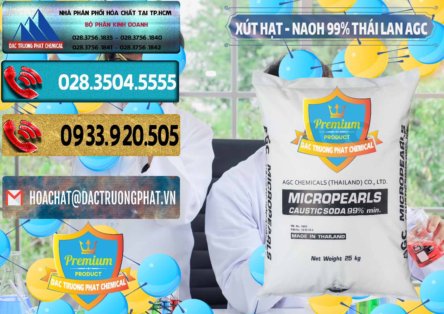 Cty nhập khẩu & bán Xút Hạt - NaOH Bột 99% AGC Thái Lan - 0168 - Cung cấp ( kinh doanh ) hóa chất tại TP.HCM - hoachatdetnhuom.com