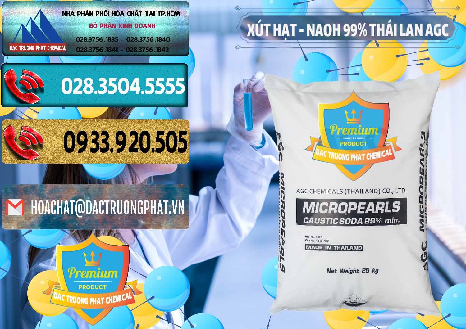 Cty chuyên bán - cung ứng Xút Hạt - NaOH Bột 99% AGC Thái Lan - 0168 - Nơi chuyên nhập khẩu & cung cấp hóa chất tại TP.HCM - hoachatdetnhuom.com