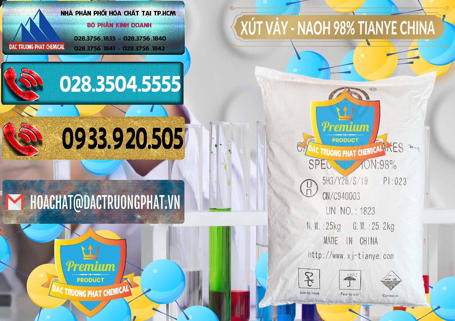 Công ty chuyên bán & cung cấp Xút Vảy - NaOH Vảy 98% Tianye Trung Quốc China - 0177 - Cty chuyên kinh doanh - cung cấp hóa chất tại TP.HCM - hoachatdetnhuom.com
