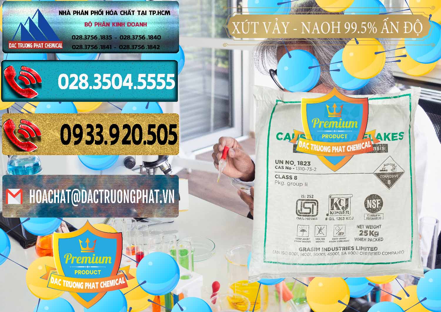 Nơi bán và cung ứng Xút Vảy - NaOH Vảy 99.5% Aditya Birla Grasim Ấn Độ India - 0170 - Công ty chuyên kinh doanh và phân phối hóa chất tại TP.HCM - hoachatdetnhuom.com
