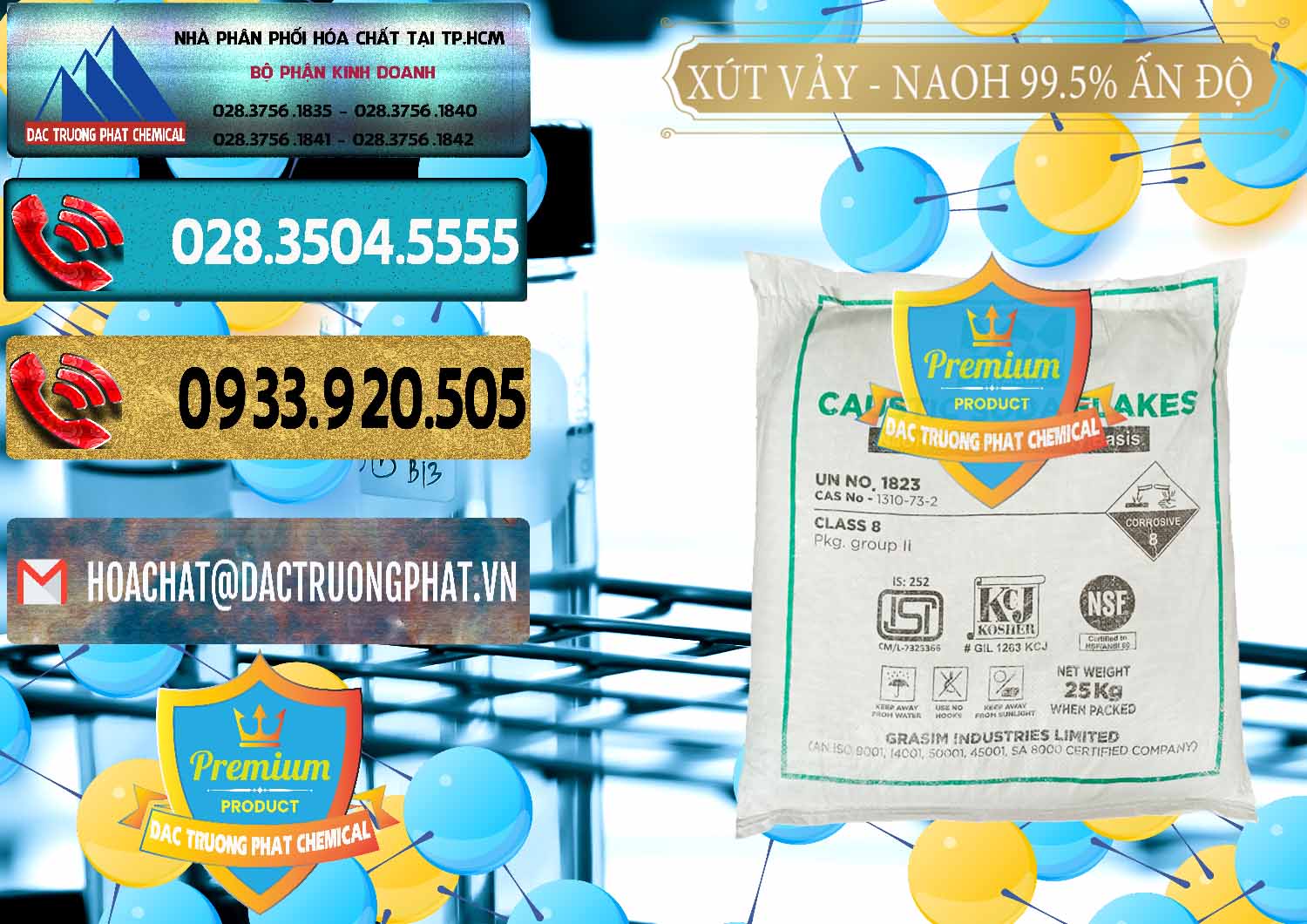 Chuyên nhập khẩu và bán Xút Vảy - NaOH Vảy 99.5% Aditya Birla Grasim Ấn Độ India - 0170 - Chuyên nhập khẩu và phân phối hóa chất tại TP.HCM - hoachatdetnhuom.com