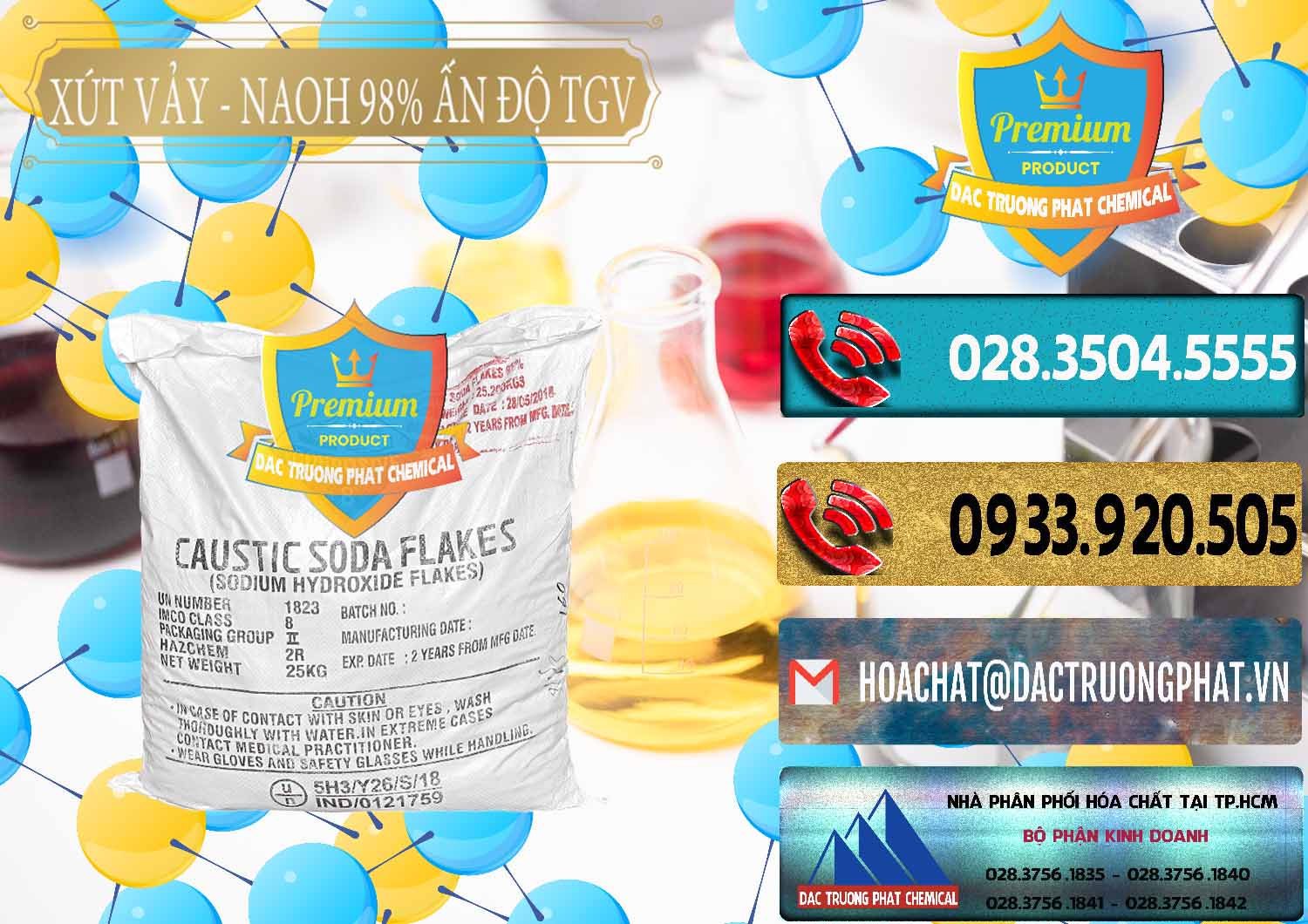 Công ty chuyên bán # phân phối hóa chất Natri Hydroxide Dạng Vảy ß Caustic Soda Flakes 98% TGV Ấn Độ India Nơi bán - cung cấp Xút Vảy - NaOH Vảy 98% TGV Ấn Độ India - 0169 - Đơn vị chuyên phân phối & cung ứng hóa chất tại TP.HCM - hoachatdetnhuom.com