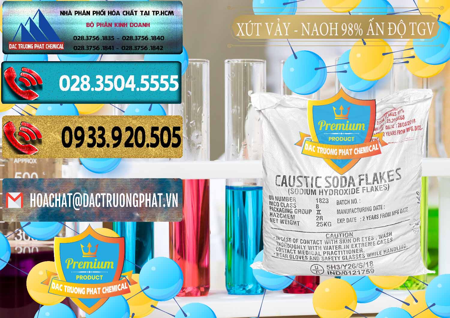 Cty phân phối & bán hóa chất NaOH Vảy _ Flakes Xút 98% TGV Ấn Độ India Cty chuyên nhập khẩu _ bán Xút Vảy - NaOH Vảy 98% TGV Ấn Độ India - 0169 - Chuyên kinh doanh - cung cấp hóa chất tại TP.HCM - hoachatdetnhuom.com