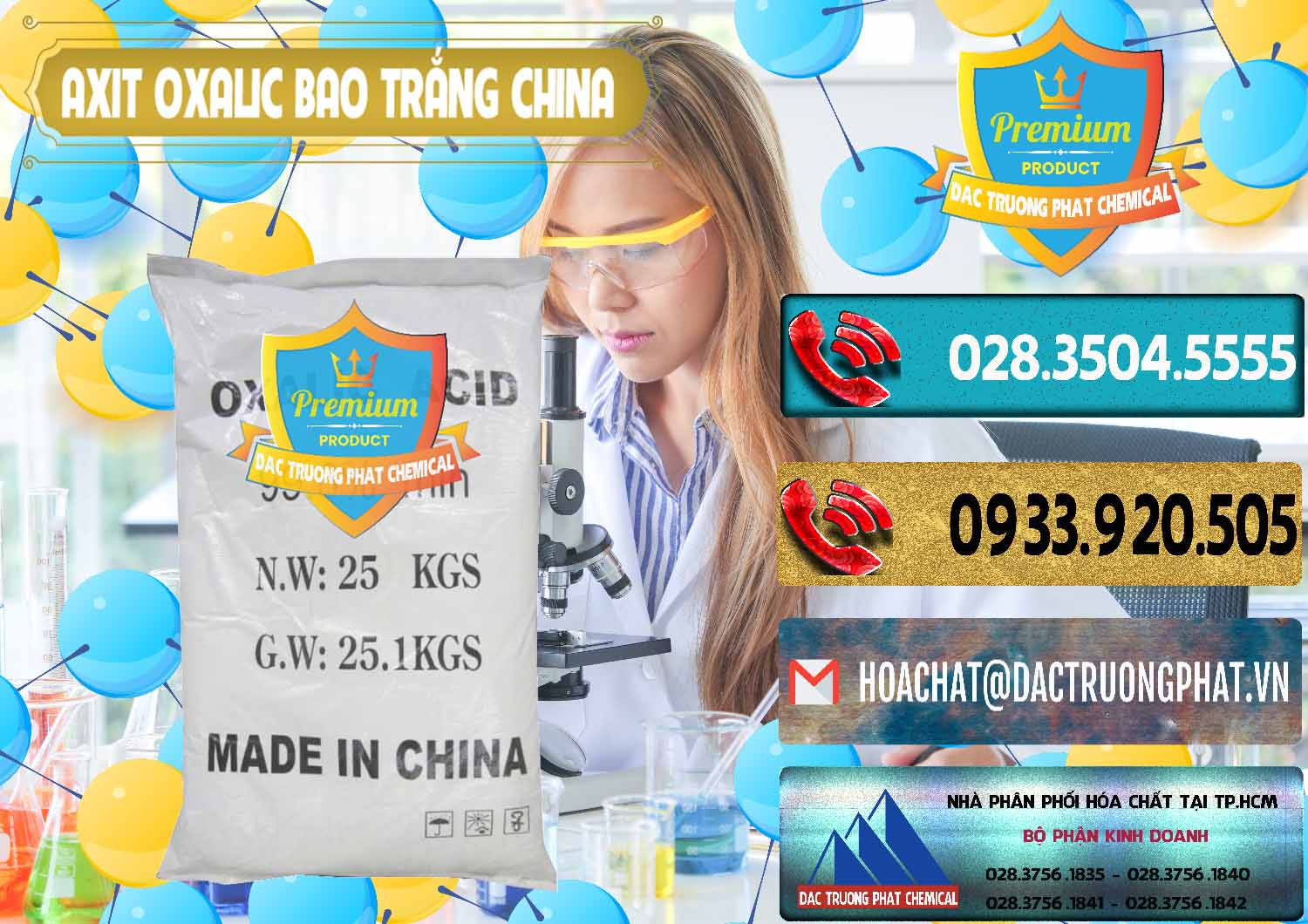 Công ty cung cấp - bán Acid Oxalic – Axit Oxalic 99.6% Bao Trắng Trung Quốc China - 0270 - Nơi phân phối & cung ứng hóa chất tại TP.HCM - hoachatdetnhuom.com