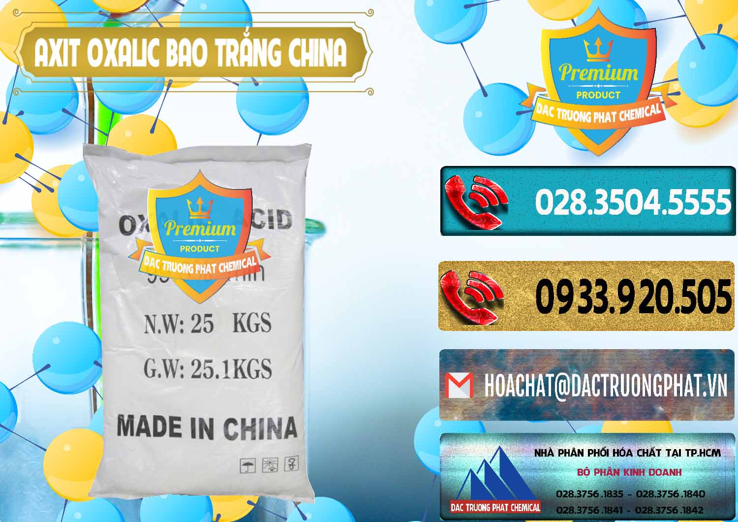 Cty phân phối và bán Acid Oxalic – Axit Oxalic 99.6% Bao Trắng Trung Quốc China - 0270 - Công ty kinh doanh ( phân phối ) hóa chất tại TP.HCM - hoachatdetnhuom.com