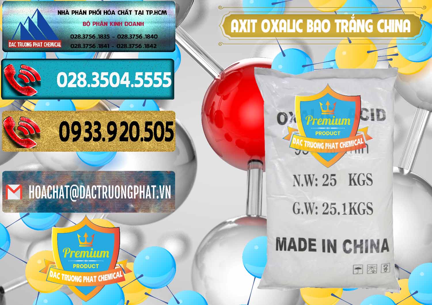 Nơi bán & phân phối Acid Oxalic – Axit Oxalic 99.6% Bao Trắng Trung Quốc China - 0270 - Đơn vị chuyên cung cấp ( nhập khẩu ) hóa chất tại TP.HCM - hoachatdetnhuom.com