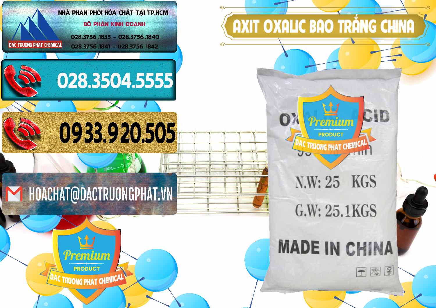 Cty cung cấp ( bán ) Acid Oxalic – Axit Oxalic 99.6% Bao Trắng Trung Quốc China - 0270 - Chuyên bán & cung cấp hóa chất tại TP.HCM - hoachatdetnhuom.com
