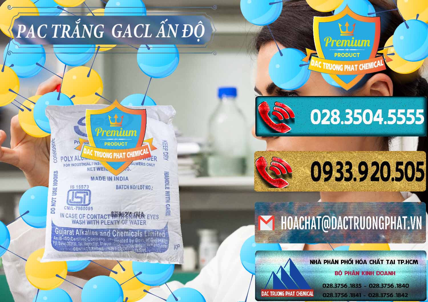 Chuyên phân phối và bán PAC - Polyaluminium Chloride Trắng GACL Ấn Độ India - 0266 - Cty kinh doanh & cung cấp hóa chất tại TP.HCM - hoachatdetnhuom.com